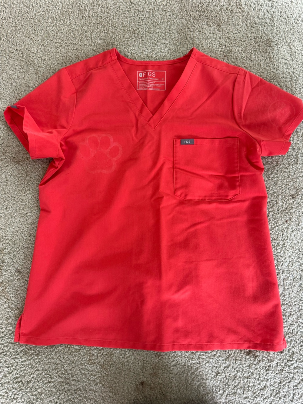 FIGS FIRESIDE Catarina V-Neck Scrub Shirt- SIZE MEDIUM
